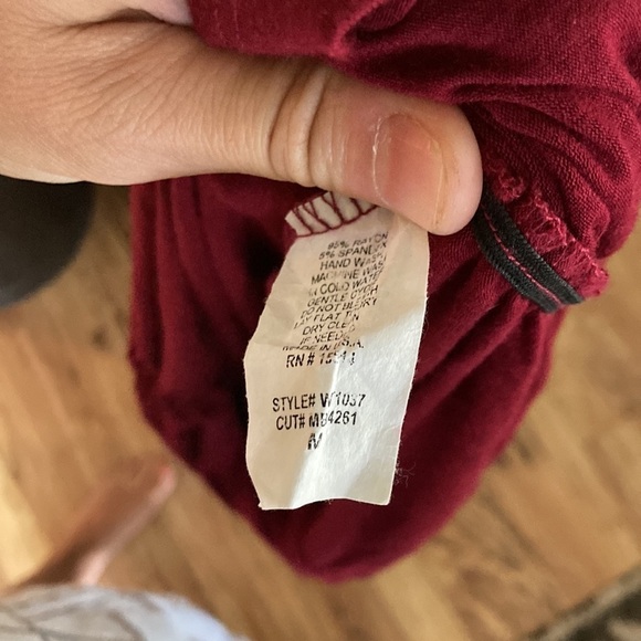 Johnny shirt red shirt sleeve M crinkle sides - Picture 8 of 9